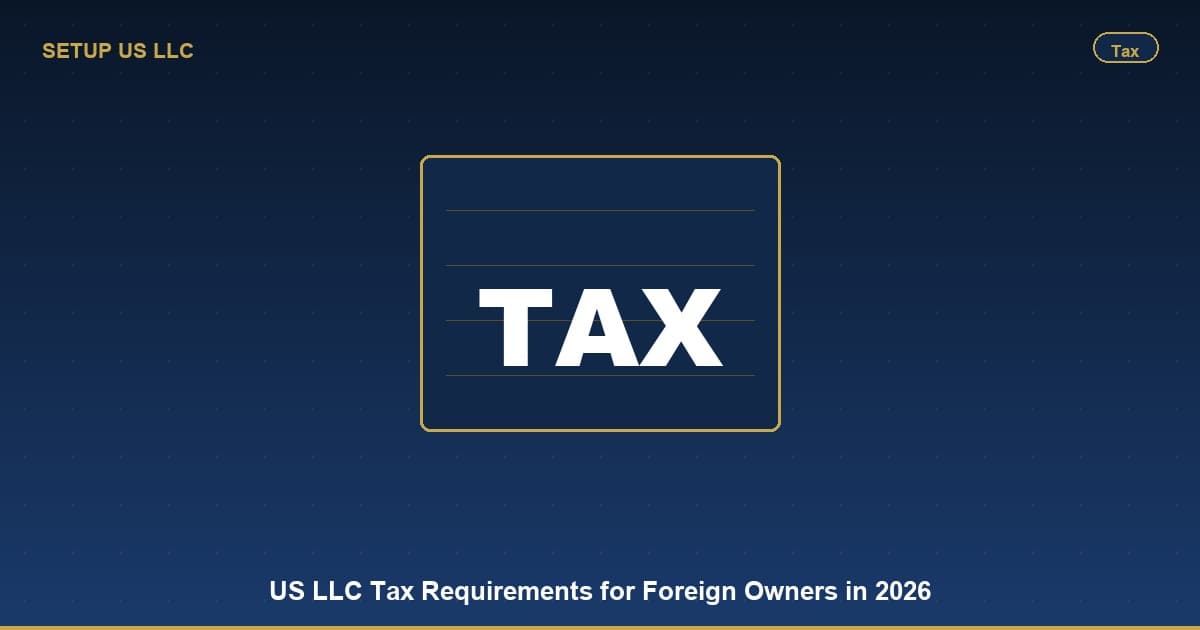 US LLC Tax Requirements for Foreign Owners in 2026